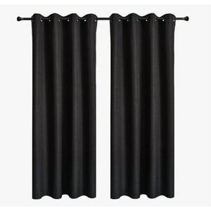 Atlas - 1 Paño Cortina Lino Con Blackout 140X220 Negro