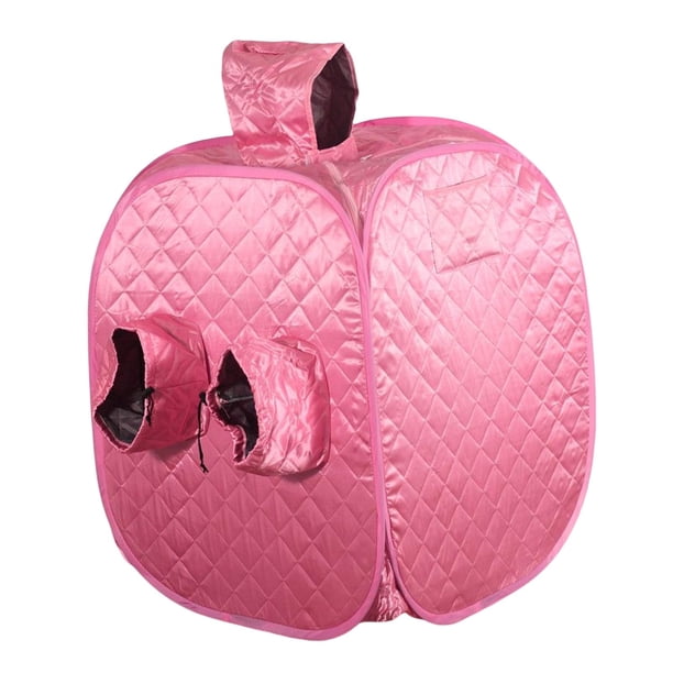 Sauna Portátil Carpa Sauna Plegable Cabina Vapor Zipper Doble Tela Impermeable Resistente Calor Adecuada para Relajación Spa en Casa Privacidad en Exteriores Camping Playa Rosado