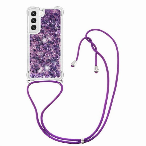 Funda FOXDOCK para Samsung Galaxy S20 Plus con Cuerda Ajustable, Brillo Líquido, Protección Antigolpes y Lente – Ideal para Regalo