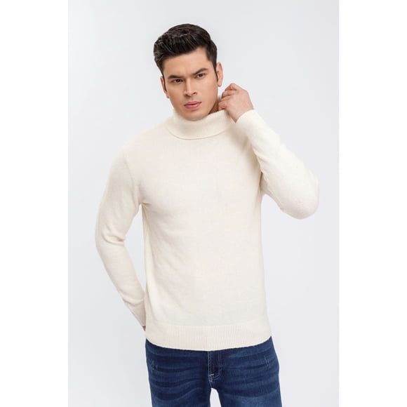 Sweater Hombre Tejido Algodon Cuello Alto Colores 7211