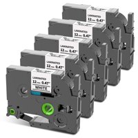 Cinta Para Rotular Colorwing Tze-231 12 Mm 0.47 Mm Laminada Blanca