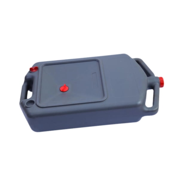 Recipiente colector acanalado de 12 l para drenaje de aceite, recipiente portátil y fácil de usar para el servicio, botella para tanque de respiración