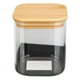 thumbnail image 2 of Frasco Hermetico Cuadrado 900ml Vidrio 10cm Con Tapa Bambú, 2 of 3