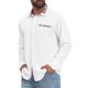 thumbnail image 4 of INSPIRE CHIC Camisas de Vestir para Hombre de Manga Larga con Cuello de Cuadros y Botones Abajo S Blanco, 4 of 6