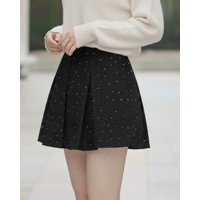 Flix Spa - Falda Short Mujer Detalle Tachas Confección Nacional