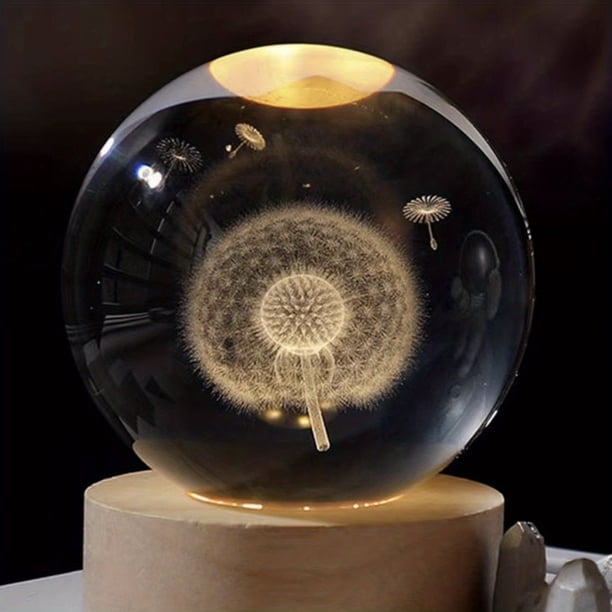Crystal Ball Night Light Crystal Astronaut Planet Globe 3D Laser Engraved Solar System Ball