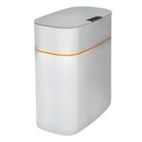 Magideal - Cubo De Basura Inteligente De 16L Con Tapa, Papelera De Gran Capacidad, Automático, Impermeable, Sin Contacto, Para Estudio, Baño, Rv, Oficina Batería Gris