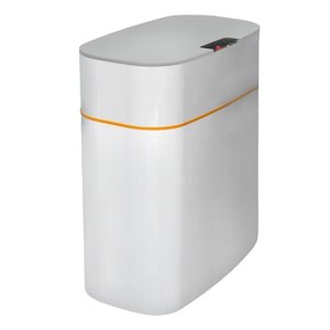 Magideal - Cubo De Basura Inteligente De 16L Con Tapa, Papelera De Gran Capacidad, Automático, Impermeable, Sin Contacto, Para Estudio, Baño, Rv, Oficina Batería Gris