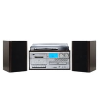 Tornamesa Bluetooth Con Cd Y Cassette Mas Parlante Externo Introtech