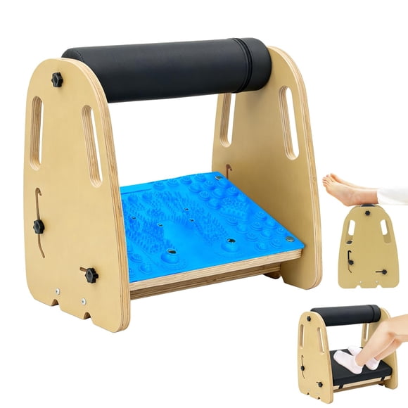 Reposapiés Arejonner ajustable de 3 niveles con almohadillas de masaje, azul