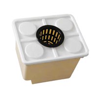 Ioensy - Cubo Para Sistema Hidropónico Con Codos De Sifón Para Balcón, Jardín, Multiusos, Tapa De 1 Orificio