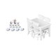 thumbnail image 2 of 1/12 Dollhouse Silla de mesa de madera en miniatura Set de té de porcelana Comedor, 2 of 4