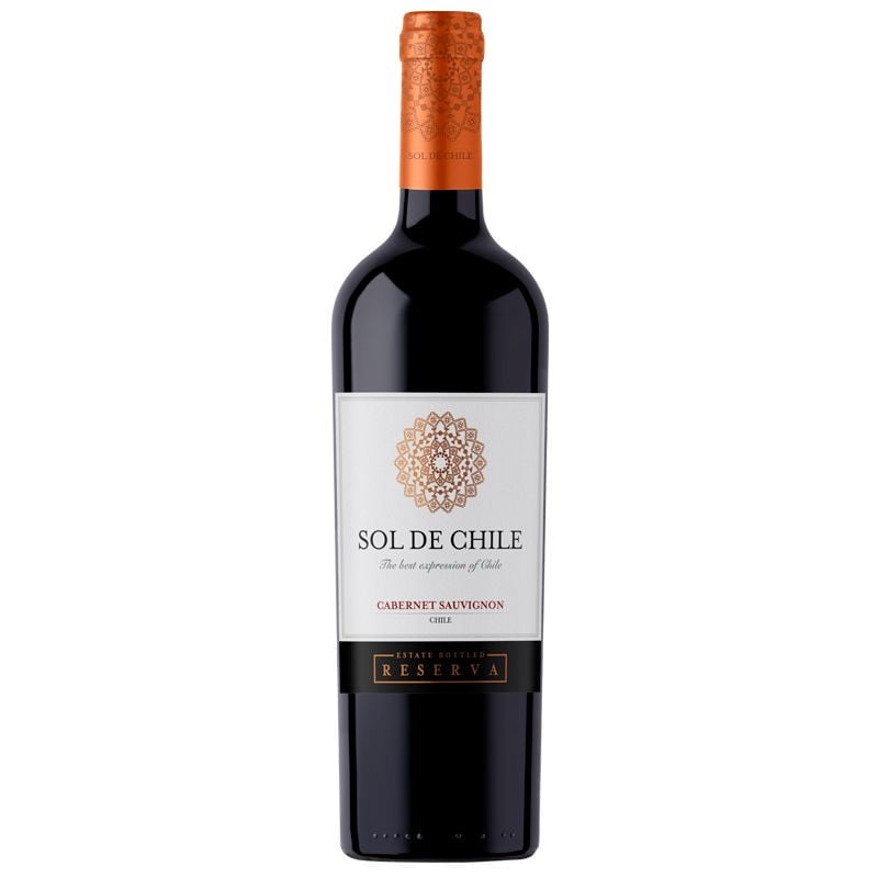 Vino Tinto Cabernet Sauvignon Reserva Botella 750 ml Sol de Chile