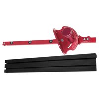 Magideal - Conjunto De Calibre De Inglete Para De Mesa, Barra De Inglete, Ligera, Ajustable, Con Extremo En Ángulo De 60 Grados, Valla En T Para Mesa Enru 2 Piezas