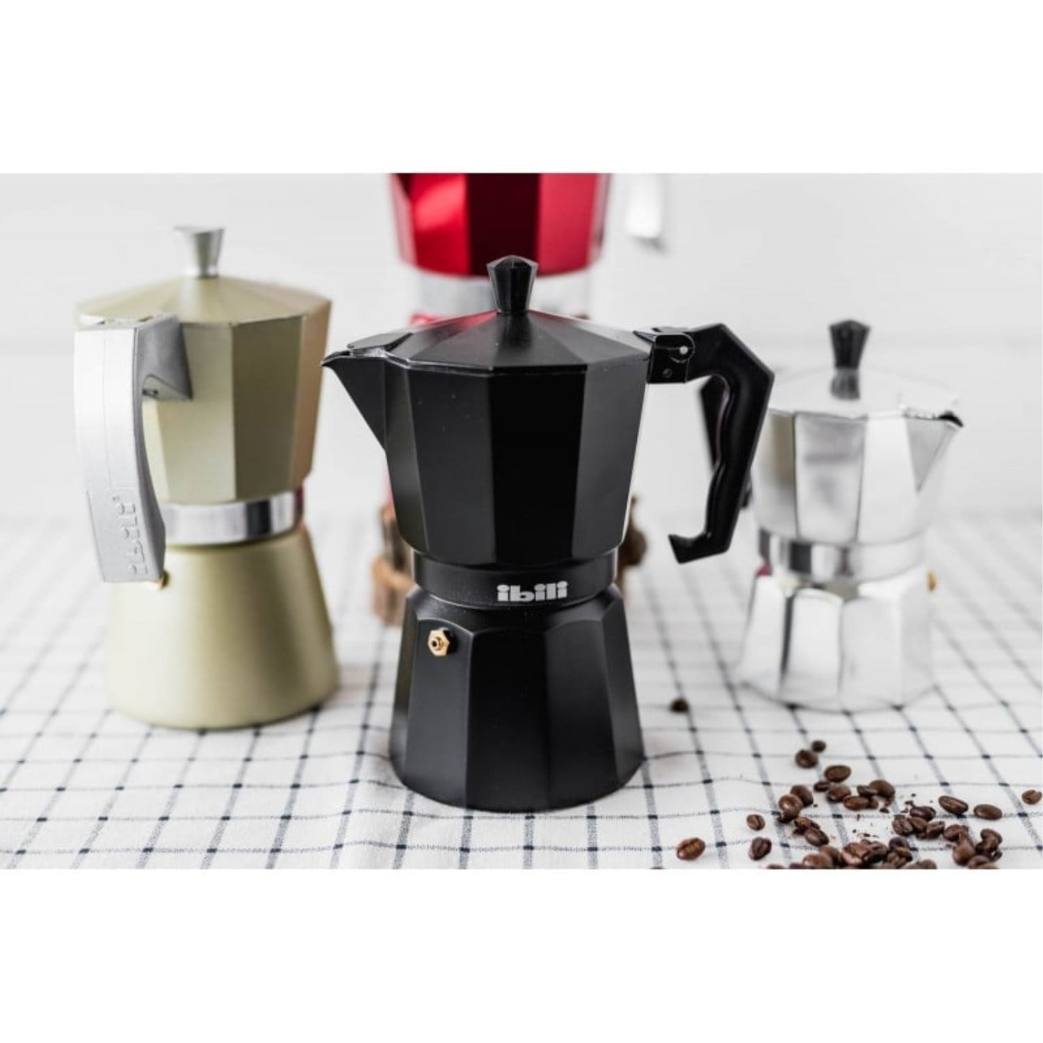 Cafetera Italiana Express Aluminio 0,3lt Negro Ibili