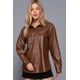 thumbnail image 1 of Chaqueta Shacket Saronite Cuero Sintético Marrón Mujer, 1 of 1