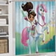thumbnail image 5 of Nella la princesa caballero-theme 4-Piece Shower Curtain Set with Rugs, Waterproof Bathroom Decor Set Includes Bath Mat, U-Shaped Rug, Toilet Lid Cover and Curtain with Hooks, 5 of 6