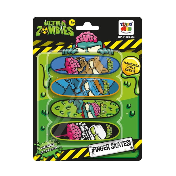 Juguete Finger Skate Zombie 4 Unidades - Ultra Zombies | Lider