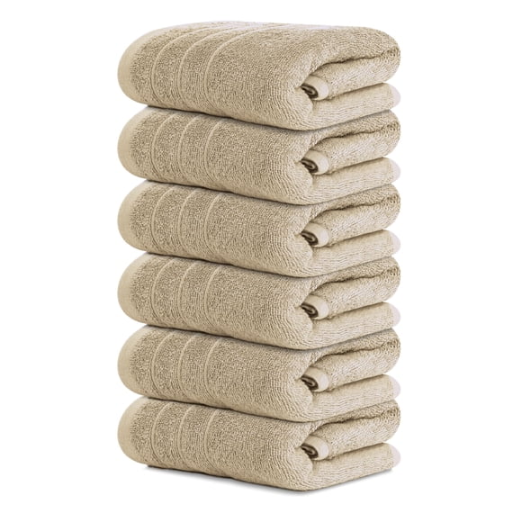 Juego De 6 Toallas De Mano 100% Algodón Suaves Y Absorbentes 41 X 71 Cm