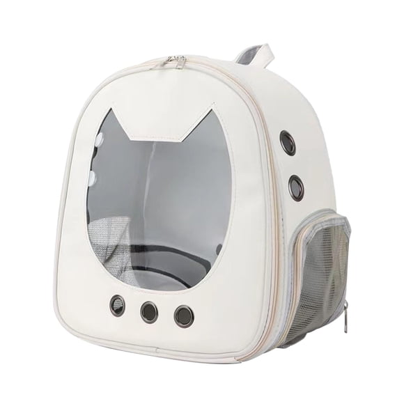 Durable Pet Carrier Mochila Perro Gato Correa Ajustable Bolsa De Viaje Blanco