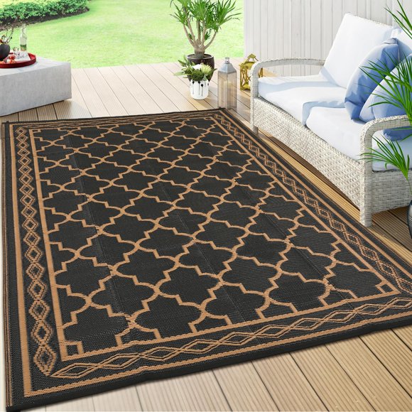 Alfombra GAOMON 274 cm x 366 cm Impermeable y Reversible para Patio