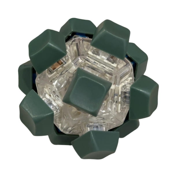 Pelota Antiestrés Con Teclado Portátil Para Pasar El Rato En El Aula, Juguete Sensorial De Oficina, Color Verde Oscuro