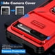 thumbnail image 2 of Funda Armada para Google Pixel 7 con Tapa Deslizante y Soporte Magnético Giratorio Rojo, 2 of 5