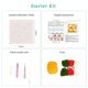 thumbnail image 2 of Kit de punch needle para bordado con bastidor, hilo y aros, amarillo, 2 of 6