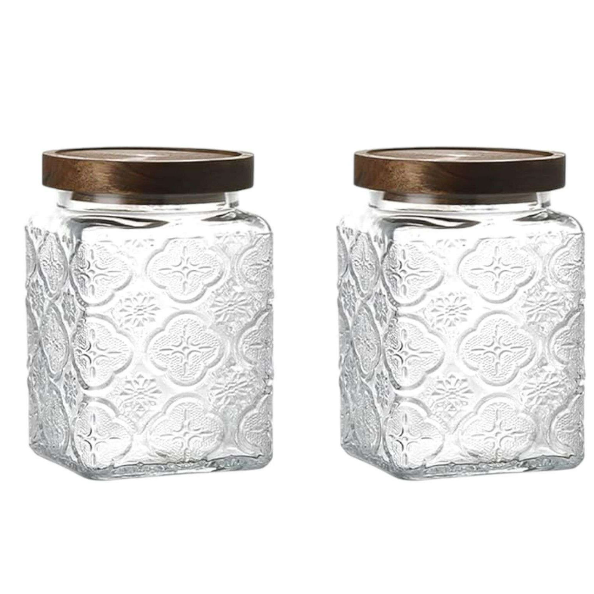 Oem - Set 2 Frasco De Vidrio Tarro Cocina Caramelero Bombonero Cu