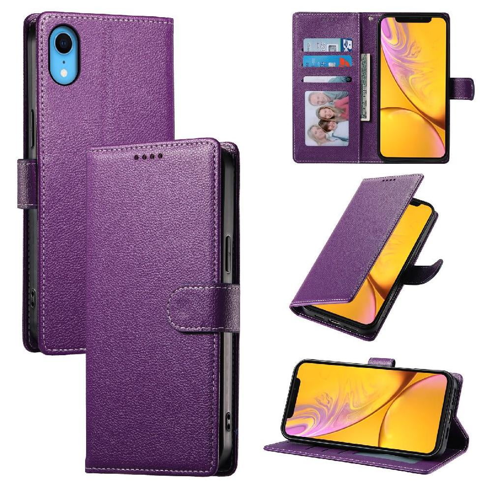Foxdock - Funda Para Iphone Xr– Cuero Premium, 3 Ranuras Para Tarjetas, Protección Contra Impactos