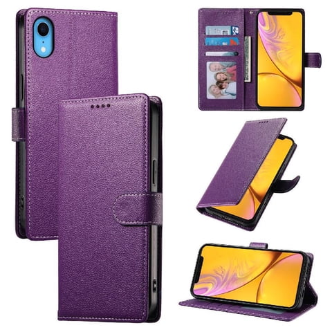 Foxdock - Funda Para Iphone Xr– Cuero Premium, 3 Ranuras Para Tarjetas, Protección Contra Impactos