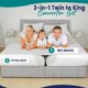thumbnail image 2 of Sábanas bajeras ajustables 2 en 1 de Bed Bridge EPHEDORA, de tamaño individual (XL) a king, 2 of 7