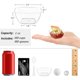 thumbnail image 2 of Zezzxu 200 piezas: mini vasos para postres de 2 oz con cucharas, rinden para 10, 2 of 3