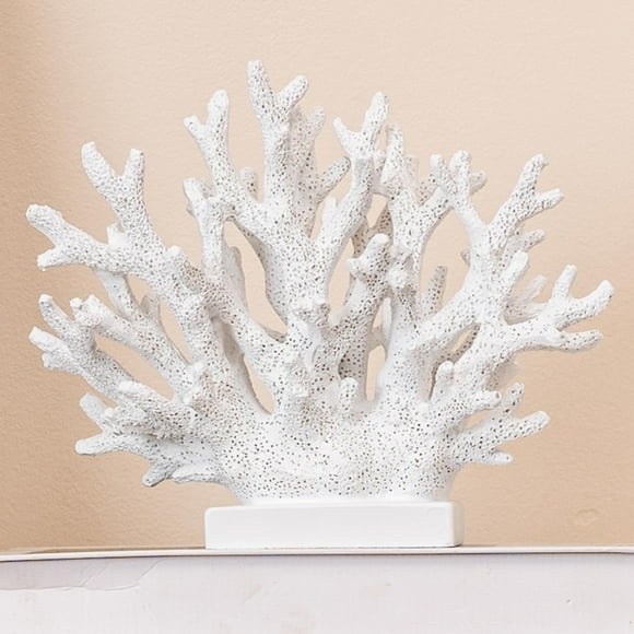 Estatua de coral Coral Decor Elegondrar de resina blanca de 14,8 cm