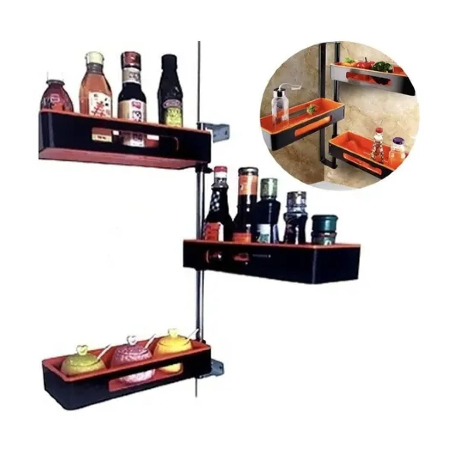 Total E-commerce - Estante Giratorio De Esquina 3 Niveles Para Cocina O Baño