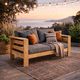 thumbnail image 2 of Sillón Terraza Madera de Pino Rústica 2 Cuerpos + Cojín de Asiento + Cojín de Respaldo, 2 of 3