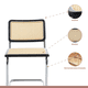 thumbnail image 3 of Comedor Mesa Eames 80cm redonda vidrio + 4 Sillas Breuer Madera - Negra, 3 of 8