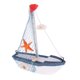 thumbnail image 3 of Mini Modelo De Barco De Vela De Estilo Mediterráneo De Madera Retro Decoración Náutica # 3, 3 of 4