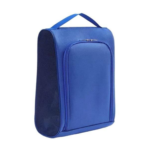 Bolsa de Golf con Cremallera, de Tela Oxford, para Transportar Zapatos de Golf. Organizador Deportivo para Guardar Artículos de Golf, Fútbol, bolos, azul