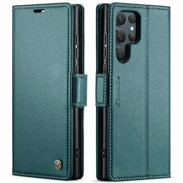 CaseMe tipo cartera Samsung Galaxy S24 Ultra con cierre magnético, RFID, tarjetero, soporte, carga inalámbrica