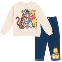 Conjunto Para Bebé Niño Disney Winnie The Pooh Con Sudadera Y Pantalón De Mezclilla