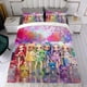 thumbnail image 4 of Muñecas Rainbow High Conjunto de sábanas temático, trío de piezas, cómodo y amigable con la piel, diseño único, regalo de decoración para el hogar para familiares, amigos y fans,140cm *210cm, 4 of 6