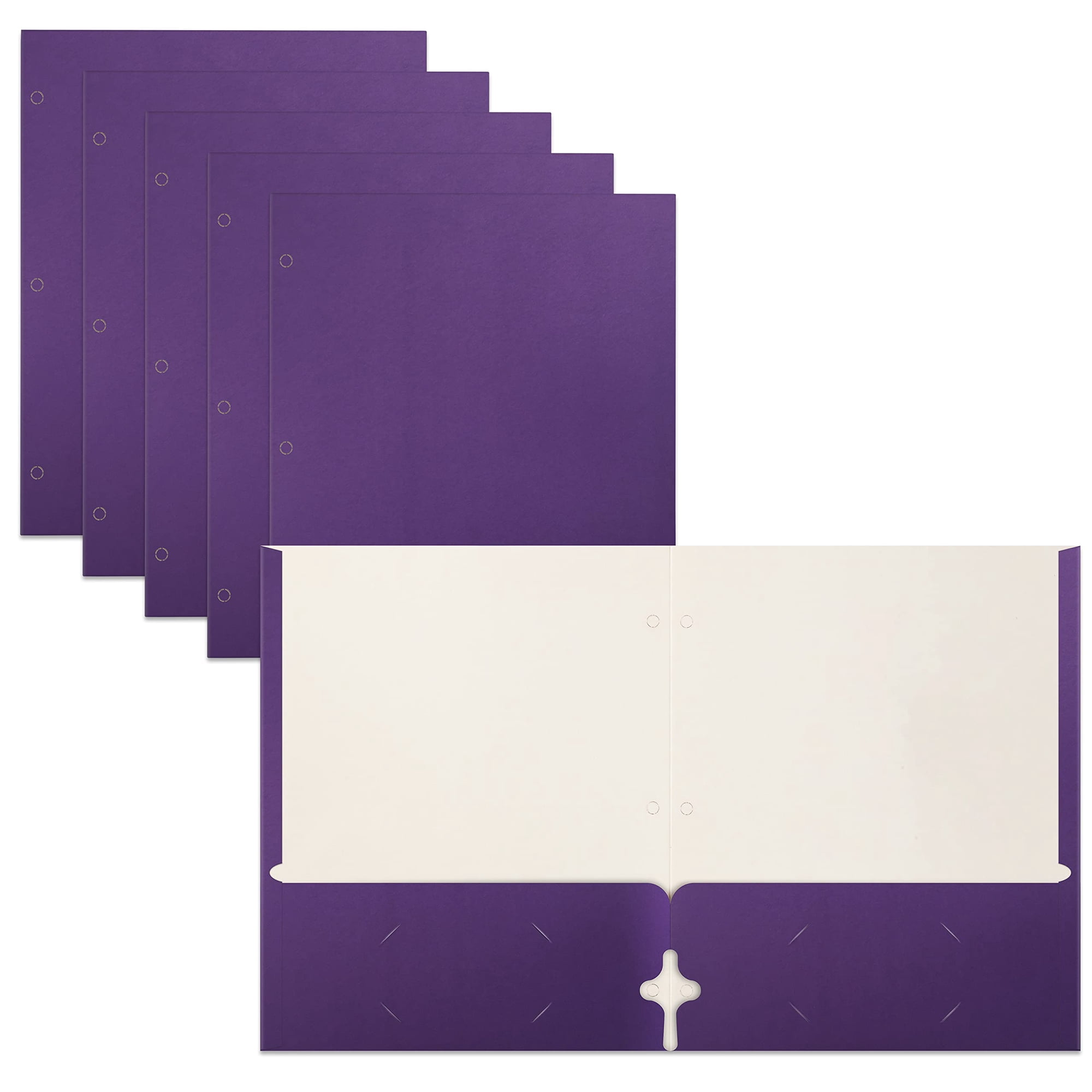 Portfolio Folders Better Office Products, Color Morado, Paquete De 50