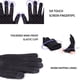 thumbnail image 3 of Guantes de invierno TRENDOUX Knit con pantalla táctil, antideslizantes, negros, talla M, 3 of 6