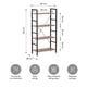 thumbnail image 3 of Librero Biblioteca Estilo Industrial Simil Madera 5 estantes, 3 of 6