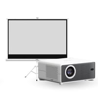 Proyector Portátil Hexa 8000Lm + Telón 80"" Levo