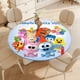 thumbnail image 4 of BabyFirst: Color Crew-theme Fitted Round Tablecloths Elastic Edged Table Covers Waterproof Table Cloth for Kitchen Holiday Party Tables Decor 150cm, 4 of 6