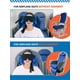 thumbnail image 2 of Almohada de viaje SARISUN para aviones con máscara de ojos azul moteado, 2 of 7