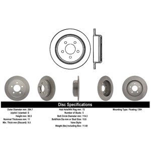 Disco Freno Para Auto C-Tek 121.67032