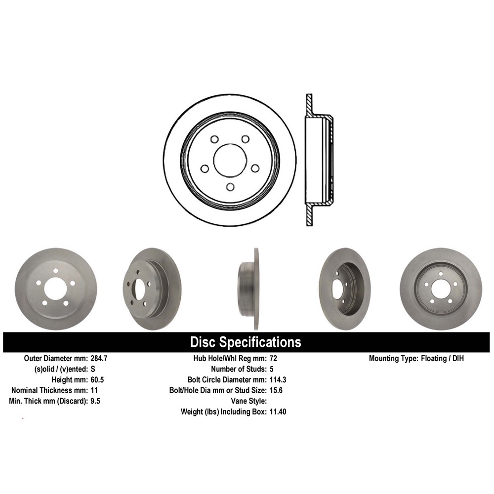 Disco Freno Para Auto C-Tek 121.67032